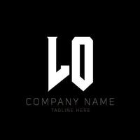 LO Letter Logo Design. Initial letters LO gaming's logo icon for technology companies. Tech letter LO minimal logo design template. LO letter design vector with white and black colors. LO