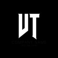 VT Letter Logo Design. Initial letters VT gaming's logo icon for technology companies. Tech letter VT minimal logo design template. V T letter design vector with white and black colors. vt, v t