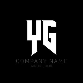 YG Letter Logo Design. Initial letters YG gaming's logo icon for technology companies. Tech letter YG minimal logo design template. Y G letter design vector with white and black colors. yg, y g