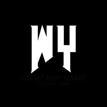 WY Letter Logo Design. Initial letters WY gaming's logo icon for technology companies. Tech letter WY minimal logo design template. W Y letter design vector with white and black colors. wy, w y