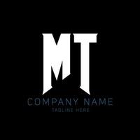 MT Letter Logo Design. Initial letters MT gaming's logo icon for technology companies. Tech letter MT minimal logo design template. MT letter design vector with white and black colors. MT