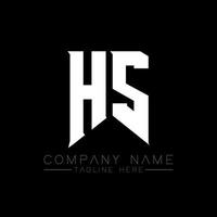 diseño del logotipo de la letra hs. letras iniciales hs icono del logotipo de juegos para empresas de tecnología. plantilla de diseño de logotipo mínimo tech letter hs. vector de diseño de carta hs con colores blanco y negro. hora