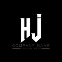 HJ Letter Logo Design. Initial letters HJ gaming's logo icon for technology companies. Tech letter HJ minimal logo design template. HJ letter design vector with white and black colors. HJ