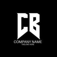 diseño del logotipo de la letra cb. letras iniciales del icono del logotipo de cb gaming para empresas de tecnología. plantilla de diseño de logotipo mínimo tech letter cb. vector de diseño de carta cb con colores blanco y negro. cb