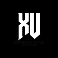 XU Letter Logo Design. Initial letters XU gaming's logo icon for technology companies. Tech letter XU minimal logo design template. X U letter design vector with white and black colors. xu, x u