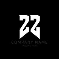 ZZ Letter Logo Design. Initial letters ZZ gaming's logo icon for technology companies. Tech letter ZZ minimal logo design template. ZZ letter design vector with white and black colors. ZZ