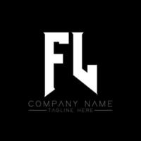 FL Letter Logo Design. Initial letters FL gaming's logo icon for technology companies. Tech letter FL minimal logo design template. FL letter design vector with white and black colors. FL