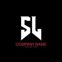 diseño del logotipo de la letra sl. letras iniciales del icono del logotipo de juegos sl para empresas de tecnología. plantilla de diseño de logotipo mínimo tech letter sl. vector de diseño de letra sl con colores blanco y negro. SL