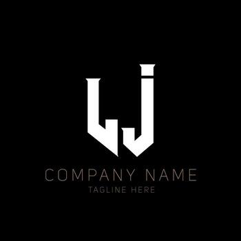LJ Letter Logo Design. Initial letters LJ gaming's logo icon for technology companies. Tech letter LJ minimal logo design template. LJ letter design vector with white and black colors. LJ