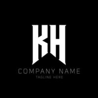 diseño del logotipo de la letra kh. letras iniciales kh icono del logotipo de juegos para empresas de tecnología. plantilla de diseño de logotipo mínimo kh de letra tecnológica. vector de diseño de letras kh con colores blanco y negro. kh