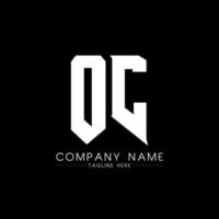 OC Letter Logo Design. Initial letters OC gaming's logo icon for technology companies. Tech letter OC minimal logo design template. OC letter design vector with white and black colors. OC