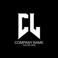 CL Letter Logo Design. Initial letters CL gaming's logo icon for technology companies. Tech letter CL minimal logo design template. CL letter design vector with white and black colors. CL