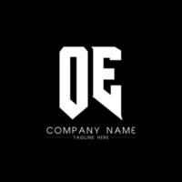 OE Letter Logo Design. Initial letters OE gaming's logo icon for technology companies. Tech letter OE minimal logo design template. OE letter design vector with white and black colors. OE