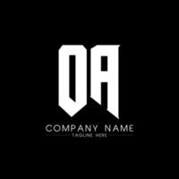 OA Letter Logo Design. Initial letters OA gaming's logo icon for technology companies. Tech letter OA minimal logo design template. OA letter design vector with white and black colors. OA