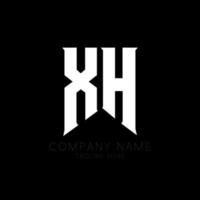 XH Letter Logo Design. Initial letters XH gaming's logo icon for technology companies. Tech letter XH minimal logo design template. X H letter design vector with white and black colors. xh, x h
