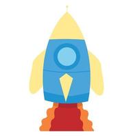 rocket ship launch pastel flat vector