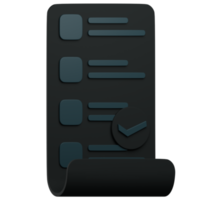 3D Icon Invoice Verified png