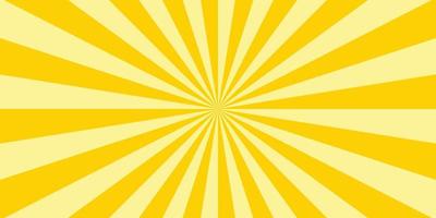 Abstract explosion background in gradient yellow color. Asian style glare effect. Sunshine sparkle pattern. Vector illustration of a radial ray. Narrow beam. For backdrops, posters, banners, covers.