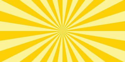 Abstract explosion background in gradient yellow color. Asian style glare effect. Sunshine sparkle pattern. Vector illustration of a radial ray. Narrow beam. For backdrops, posters, banners, covers.