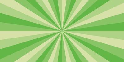 Abstract explosion background in gradient green color. Asian style glare effect. Sunshine sparkle pattern. Vector illustration of a radial ray. Narrow beam. For backdrops, posters, banners, covers.