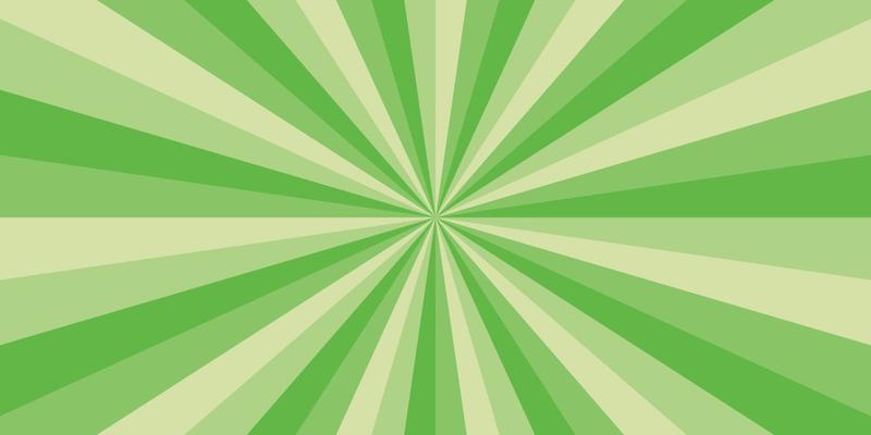 Abstract explosion background in gradient green color. Asian style glare effect. Sunshine sparkle pattern. Vector illustration of a radial ray. Narrow beam. For backdrops, posters, banners, covers.
