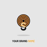 logo icon design letter S for insurance company gray color orange elegant circle spiral eps 10 vector