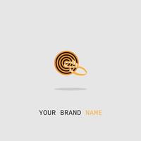 logo icon design letter S for insurance company gray color orange elegant circle spiral eps 10 vector