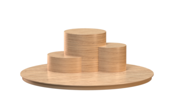 décor de scène 3d en bois png