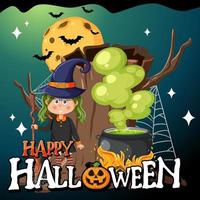 Happy Halloween Poster Template vector