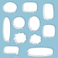 collection set of blank speech bubble balloon, think, speak, talk, text box, banner, flat, design, vector illustration