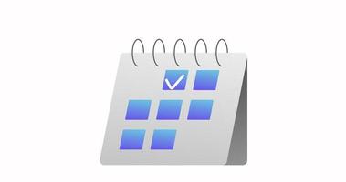 animação sobre lista de verificação de calendário de gestão de negócios video