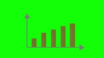 finanza grafico icona ciclo continuo animazione con alfa canale, trasparente sfondo, prores 444 video