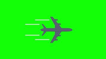 business Travel airplane icon loop animation with alpha channel, transparent background, ProRes 444 video