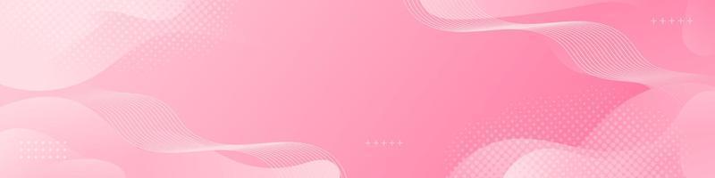 Abstract Pink  Fluid Wave Banner Template vector