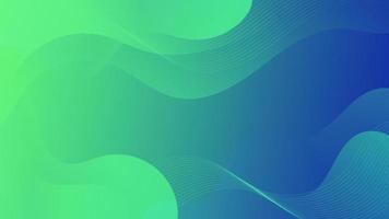 Abstract Green and Blue Fluid Wave Background vector