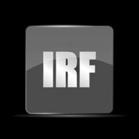 icono de vector de archivo irf, estilo de diseño plano