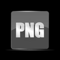 PNG File Vector Icon, Flat Design Style