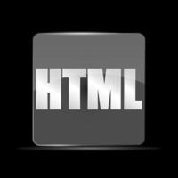 icono de vector de archivo html, estilo de diseño plano