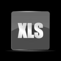 icono de vector de archivo xls, estilo de diseño plano