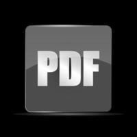 icono de archivo pdf, estilo de diseño plano vector