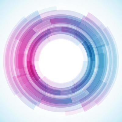Geometric frame from circles, vector abstract background, wallpaper
