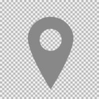 icono de vector de ubicación de signo de pin de mapa de viaje