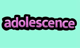 ADOLESCENCE writing vector design on a blue background