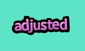 ADJUSTED writing vector design on a blue background