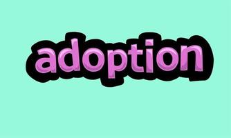 ADOPTION writing vector design on a blue background