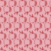 apples fruit vector seamless pattern