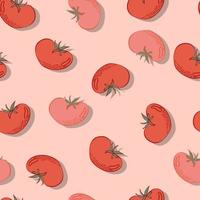 tomatoes vegetable vector seamless pattern