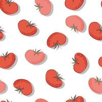 tomatoes vegetable vector seamless pattern