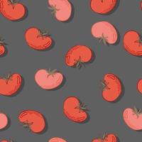 tomatoes vegetable vector seamless pattern