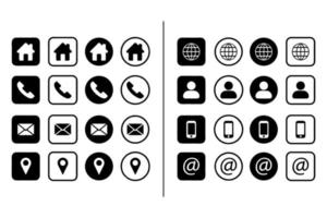 Contact information icons. Symbol for your website design, logo, app, UI. Vector illustration